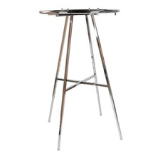 Chrome Round Clothing Rack 48"-72"H 3" Increments