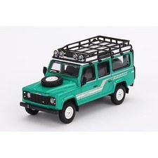 Land Rover Defender 110 County Station Wagon 1/64 Green Mini GT Used