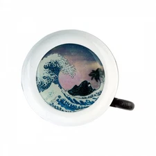 Cosmic Wave Cruiser Candy Bell - Easy-Use White Lever Bike Bell with Universal