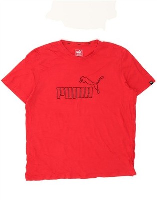 PUMA Mens Graphic T-Shirt Top XL Red Cotton CO04