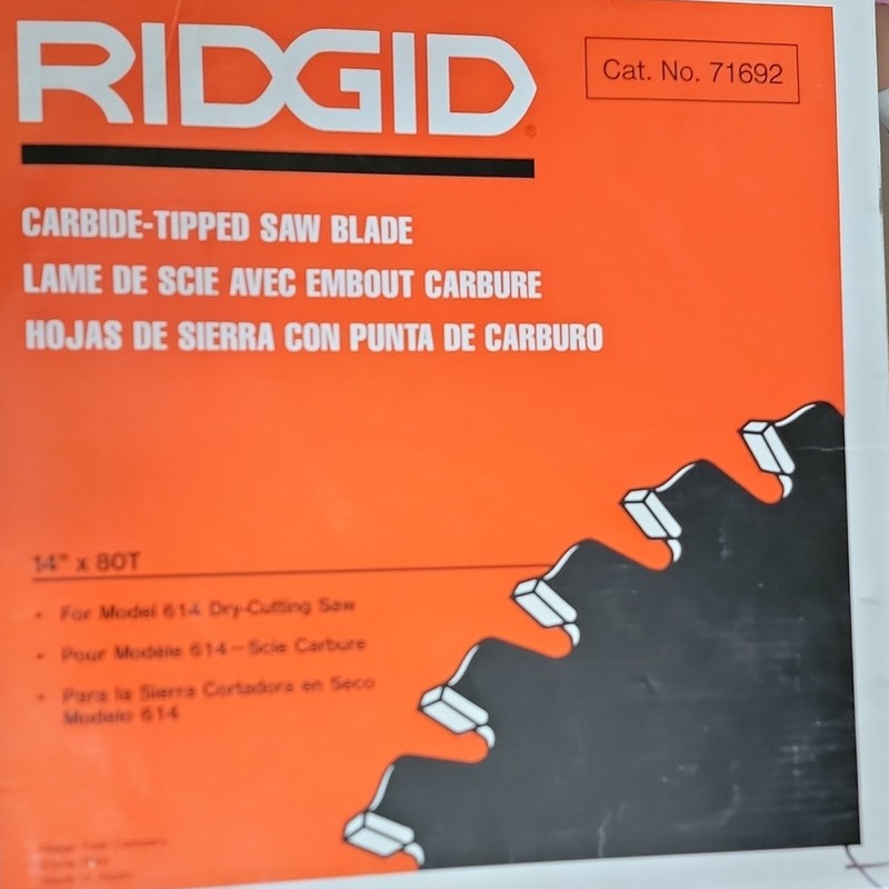 RIDGID 14 in Carbide-Tipped Circular Saw Blade 80T for 614 Dry-Cutting Saw 71692