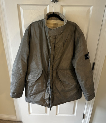 RARE Stone Island A/W 1999 Pure Metal Shell Down Jacket - XXL