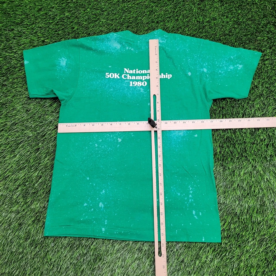 Camisa feminina vintage 1980 National Marathon XS 17x22 EUA - Imagem 3 de 4