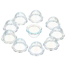 20Pcs Bell Flower Beads, Acrylic Flower Caps Floral Beads, Light Blue