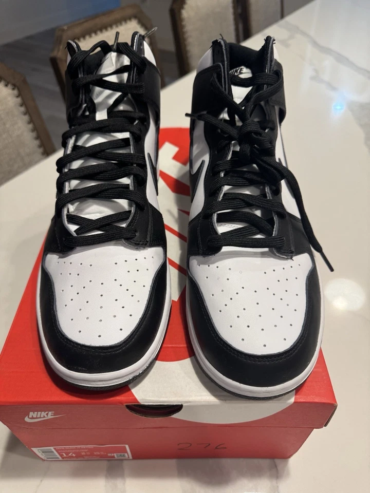 Nike Dunk High Panda Negro Blanco DD1399-105 Para hombres Talla 14 Totalmente Nuevas En Caja Foto 2 de 4