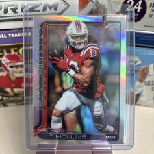 2025 Topps Chrome Mack Hollins #206 Refractor New England Patriots Football Card