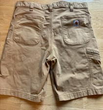Carhartt Mens Cargo Shorts 36 Khaki Relaxed Fit Cotton Canvas Work Carpenter Tan