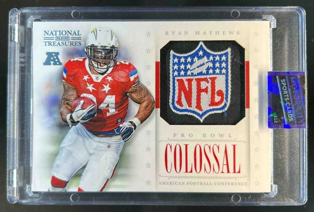 2012 National Treasures Ryan Mathews Colossal Pro Bowl NFL Schild Patch #1/1