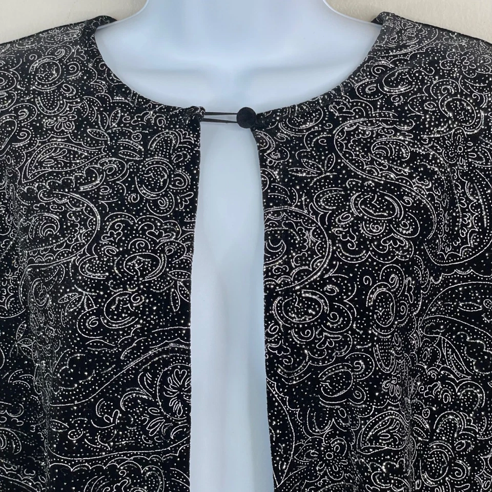 Chaqueta De Colección Para Mujer Brillo Fiesta Distintiva Grande Vacaciones Cóctel Boda Año Nuevo Foto 4 de 4