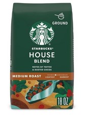 Starbucks Ground Coffee, Medium Roast Coffee, House Blend, 100% 1 bag (18 oz) 11.47 per pound