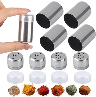 Mini Salzstreuer 5ML Kleine Salzstreuer Edelstahl Salz Pfefferstreuer Mit Deckel