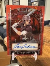 2024 Leaf Trinity Baseball Gavin Grahovac Prospect RC Auto #1/3 Red Steel