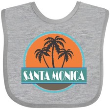 Inktastic Santa Monica California Travel Baby Bib Souvenir Apparel Clothing