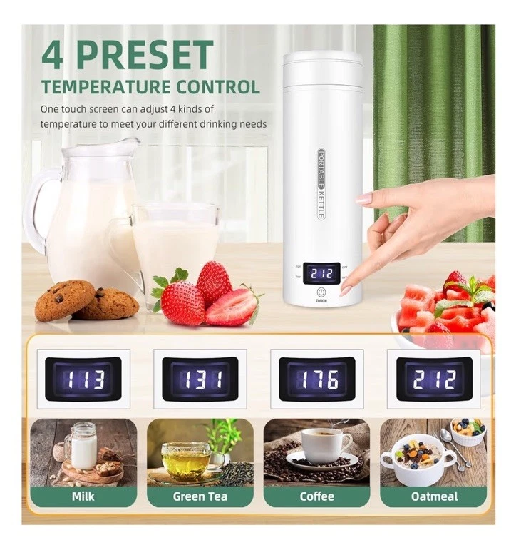 Travel Electric Kettle Portable Small Mini Tea Coffee Kettle Water Boiler