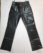 Vintage Polo Jeans Co. Ralph Lauren Womens Black Leather Pants Size 2 67437