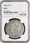 1889 CC MORGAN SILVER DOLLAR NGC VG8 KEY DATE CARSON CITY