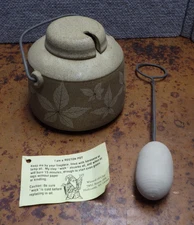 Vintage Wizard Of Clay Bristoleaf Boston Pot Firelighter Fire Starter C2