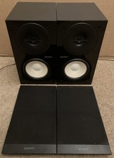 Pair Sony SS-CHX50 Bookshelf Speakers Black Wired 2-Way for Micro Hi-Fi System