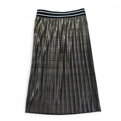 MARC CAIN MARCCAIN Net Laminated Pleated Skirt Size XS/S