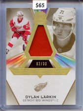 2019-20 The Cup Dylan Larkin Trilaterals Game Used Patch /33 Red Wings