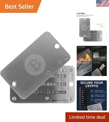 Secure Your Crypto Assets with Fireproof Stainless Steel Seed Storage - 24 Words