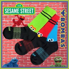New Retired Bombas x Sesame Street OscarElmoCookie Monster Socks SMALL