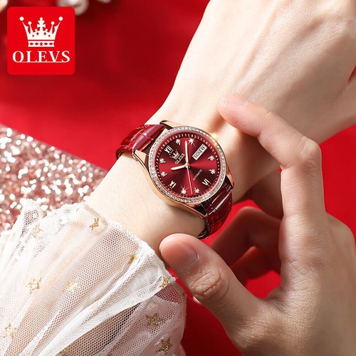 OLEVS Automatic Mechanical Watch Date Week Waterproof Women's Wristwatches - Picture 7 of 15
