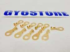 10 PCS Copper Battery Cable Connector Terminal Lugs 5mm/22mm Scooter ATV Moped