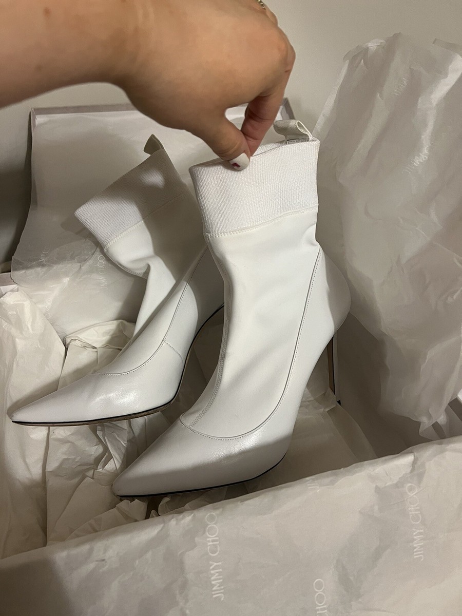 Jimmy Choo White Sock Boots
