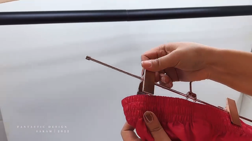Rose Gold Pants Trousers Clothes Hangers Shiny Metal Wire Clips Hangers 30PCS - Video 1 of 1
