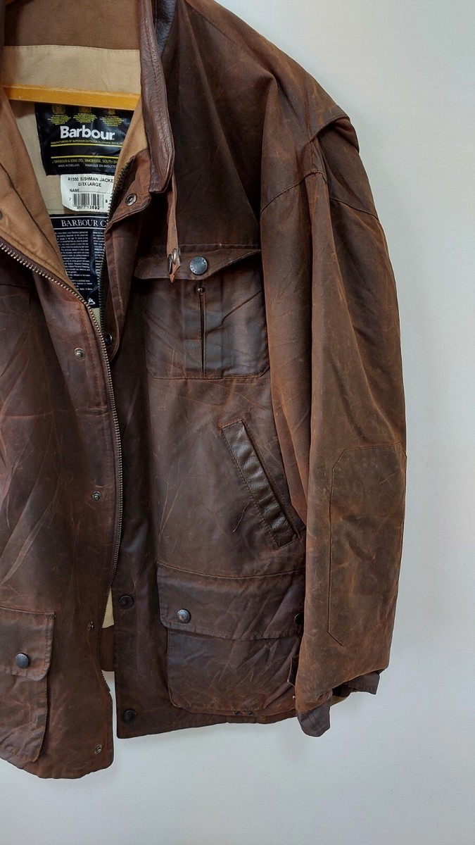 Barbour　NEW BUSHMAN　オイルドコート Barbour Bushman Mens XXL Heavyweight Waxed Waterproof