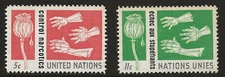 UN Scott #NY 131-32, Singles 1964 Complete Set FVF MNH