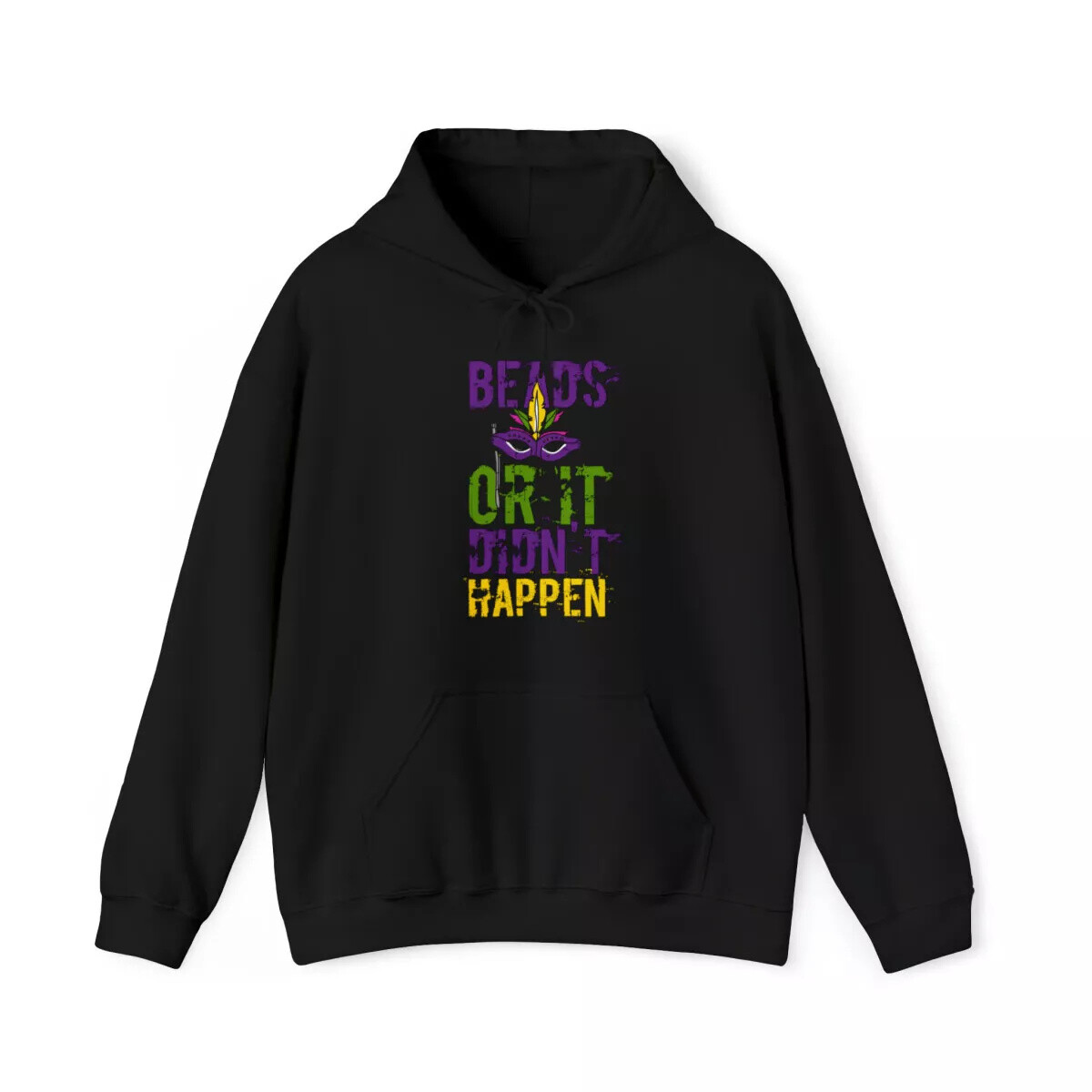 Beads Or It Didn't Happen Mardi Gras Graphic Hoodie, Sizes S-5XL