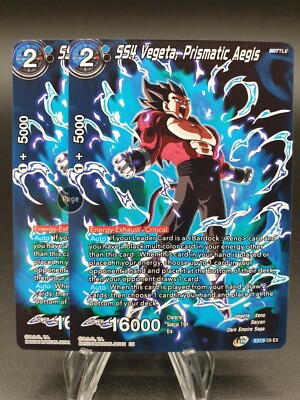 2er Set: Ex SS4 Vegeta, Prismatic Aegis EX19-29 DRAGON BALL SUPER CARD EN 