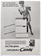Pubblicita' Candy Lavastoviglie Lavapentole Advertising Vintage 1968 (F8)