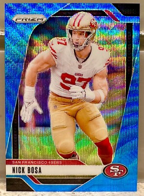 JERSEY NUMBER MATCH! 2024 Panini Prizm Nick Bosa #254 Blue Wave 97/230! 49ERS!