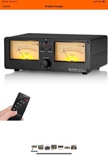 Dual Analog VU Meter DB Panel Display 2-way Amplifier / Speaker Audio Switcher