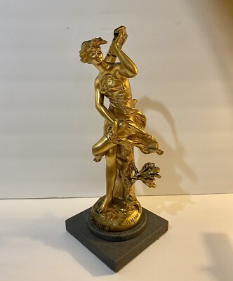 French  Gilt Figure  Coup de Vent Par Ferrand Made In France