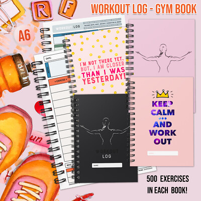 WORKOUT LOG/GYM BUDDY/BUCH/HANTELTRAINING/GEWINNE/NEUES TRAININGSTAGEBUCH/FITNESS A5/10