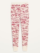Old Navy NWT Size SMALL Thermal Jogger Legging Pajama Pants Happy Holidays Print