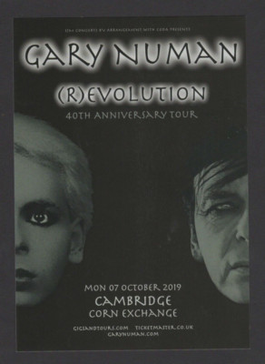 2019 Gary Numan (R)Evolution 40th Anniv Tour Cambridge Corn Exchange Flyer