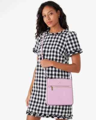 NWB Kate Spade Sadie North South Crossbody Pink Leather Purse K7379 Dust Bag
