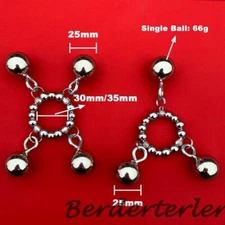 Metal Ring Penis Enlarger Ball Weight Exercise Device Hanging Hanger Extender