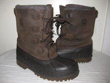 LaCrosse Brown Leather/ Rubber Wool Lined Winter Boots Design Size 5 Made in USA