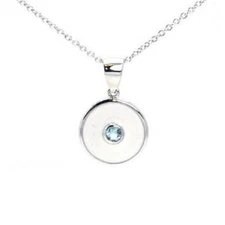Sterling Silver Necklace w/ Evil Eye Pendant  