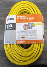 Prime Wire&Cable Sjtw 100Ft 15A 12/3-Gauge Outdoor Power Extension Cord EC511835