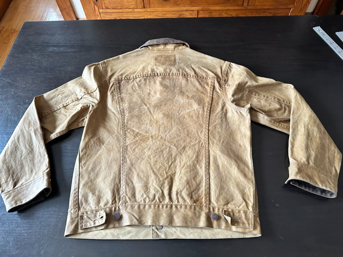 Filson x Levi's Oil Finish Trucker Jacket, Large, Made in Filson x Levi's Oil Finish Trucker Jacket, Large, Made in