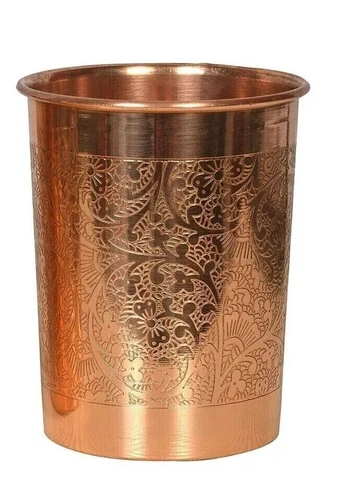 Reines Kupfer Wasser Trinkglas Becher Tasse Gesundheit Yoga Benefit Set 4 Stck. 300ml - Bild 3 von 3