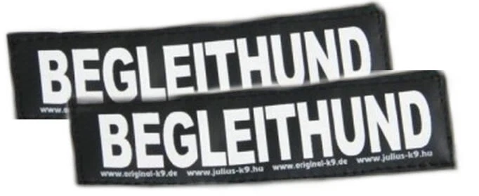 JULIUS-K9 1 Paar Julius K9-Logos "Begleithund" groß