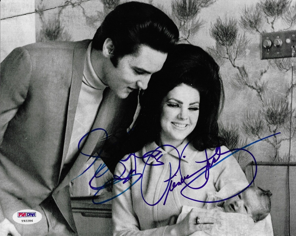 Lisa Marie Presley Priscilla Dual Signed 8x10 Photo Autographed